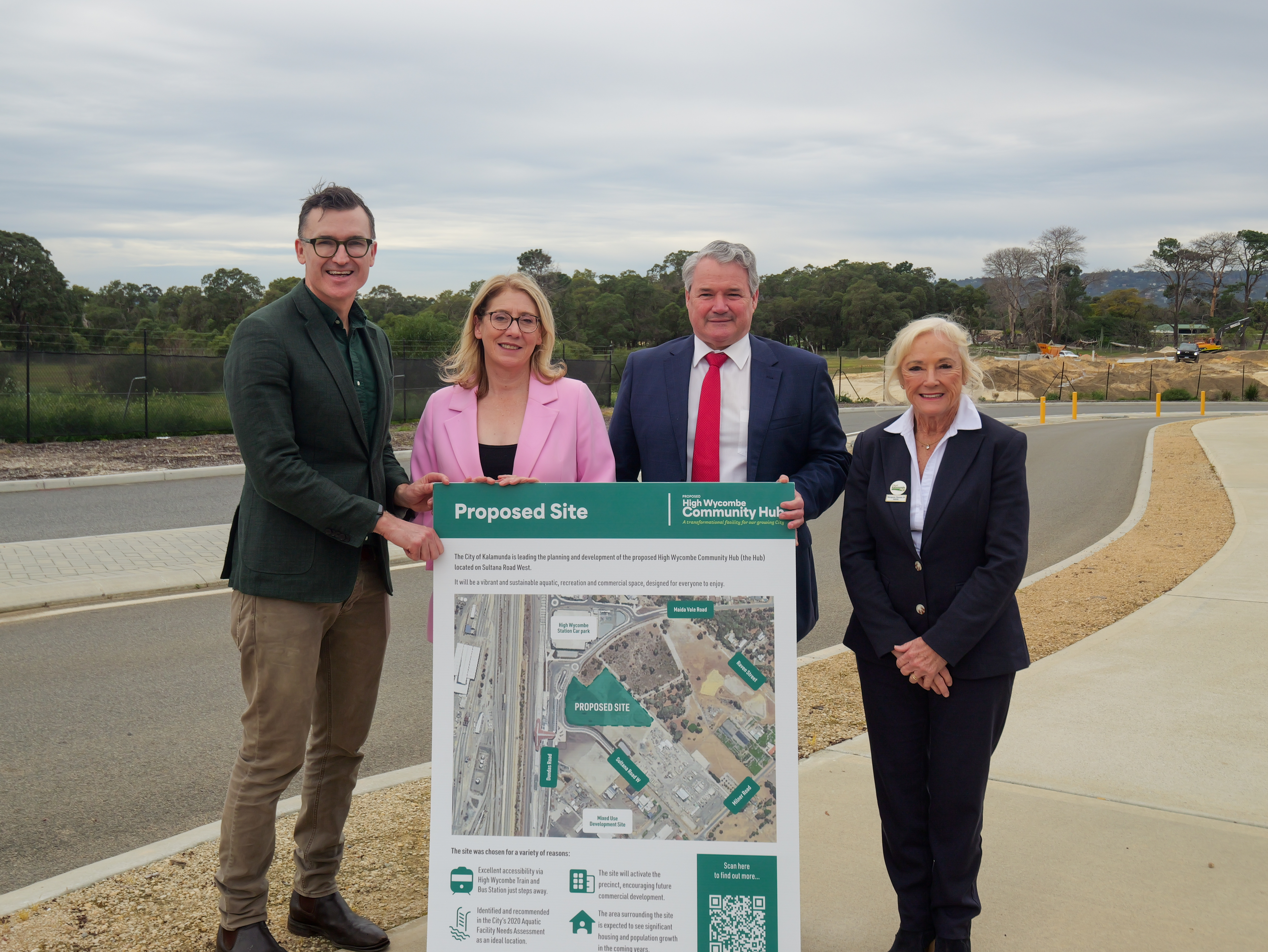 The Hon. John Carey MLA, Minister for Planning and Lands, Housing and Works, and Health Infrastructure; The Hon. Rita Saffioti MLA, Deputy Premier; The Hon. Stephen Price MLC; and Mayor Margaret Thomas