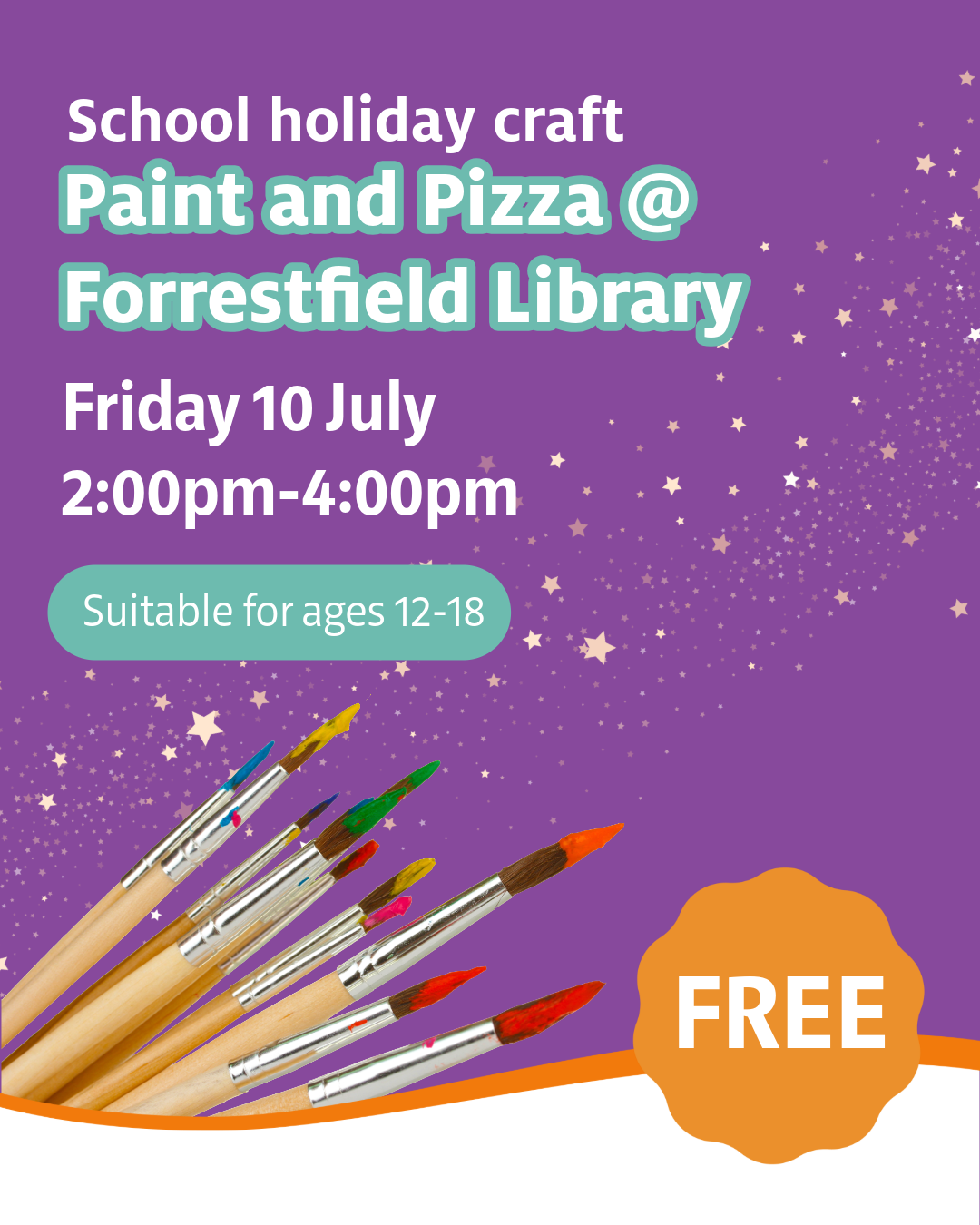 Paint and Pizza @ Forrestfield Library