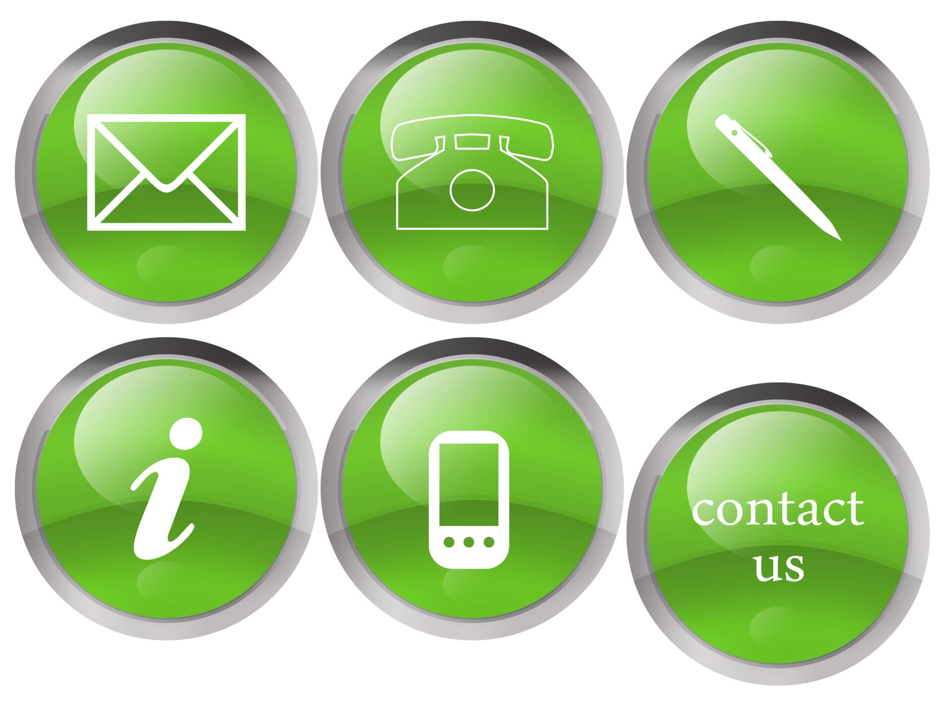 Contact us icons - rectangle layout