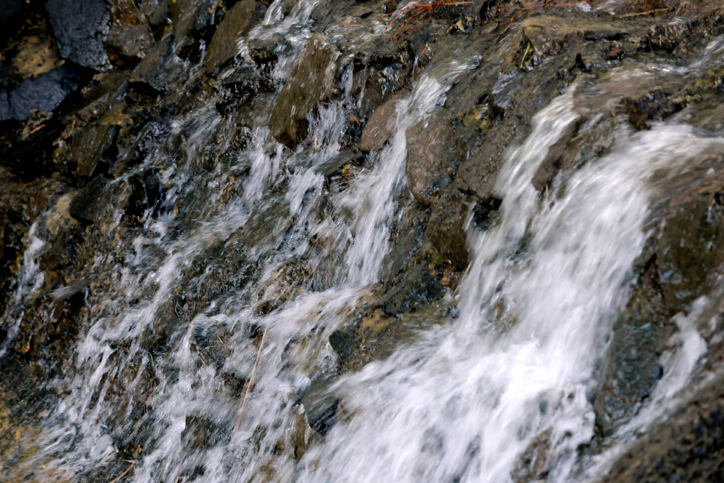 Running Water over rocks