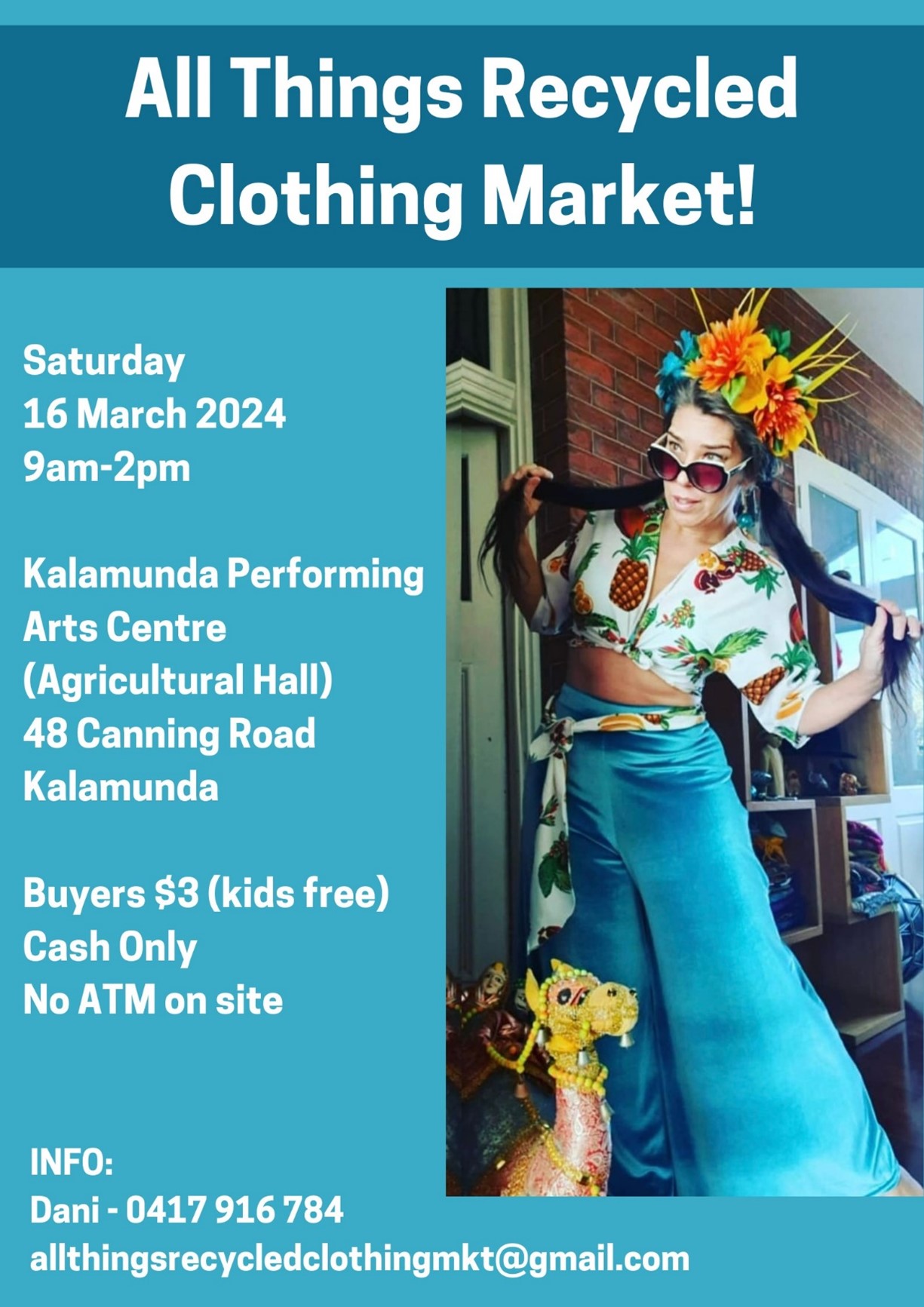 All things recycled clothing market - flyer design