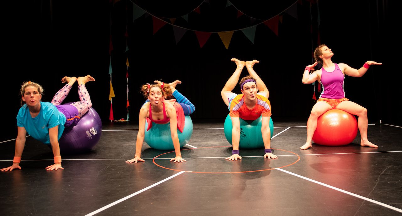 Promotional image of performers from  CATCH! by Maxima Circus happening at KPAC in March 2022