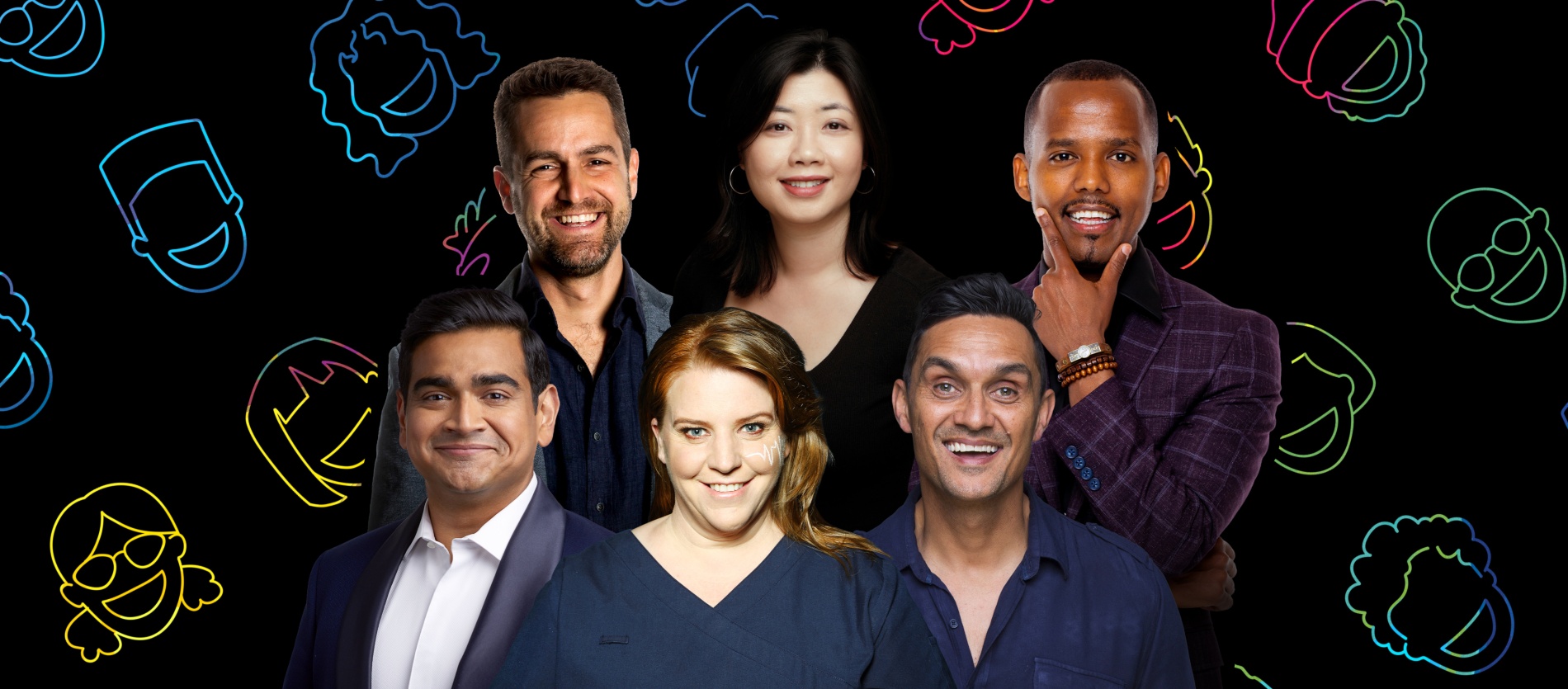 Promotional Image for Multicultural Comedy Gala at KPAC in September 2022