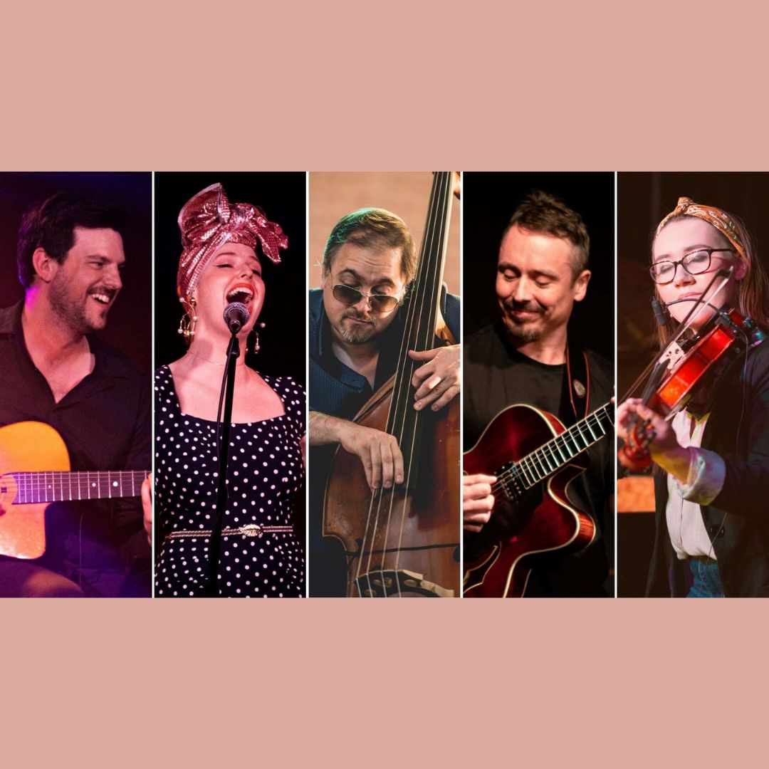 Promotional Image for Sassafras show at KPAC in April 2023