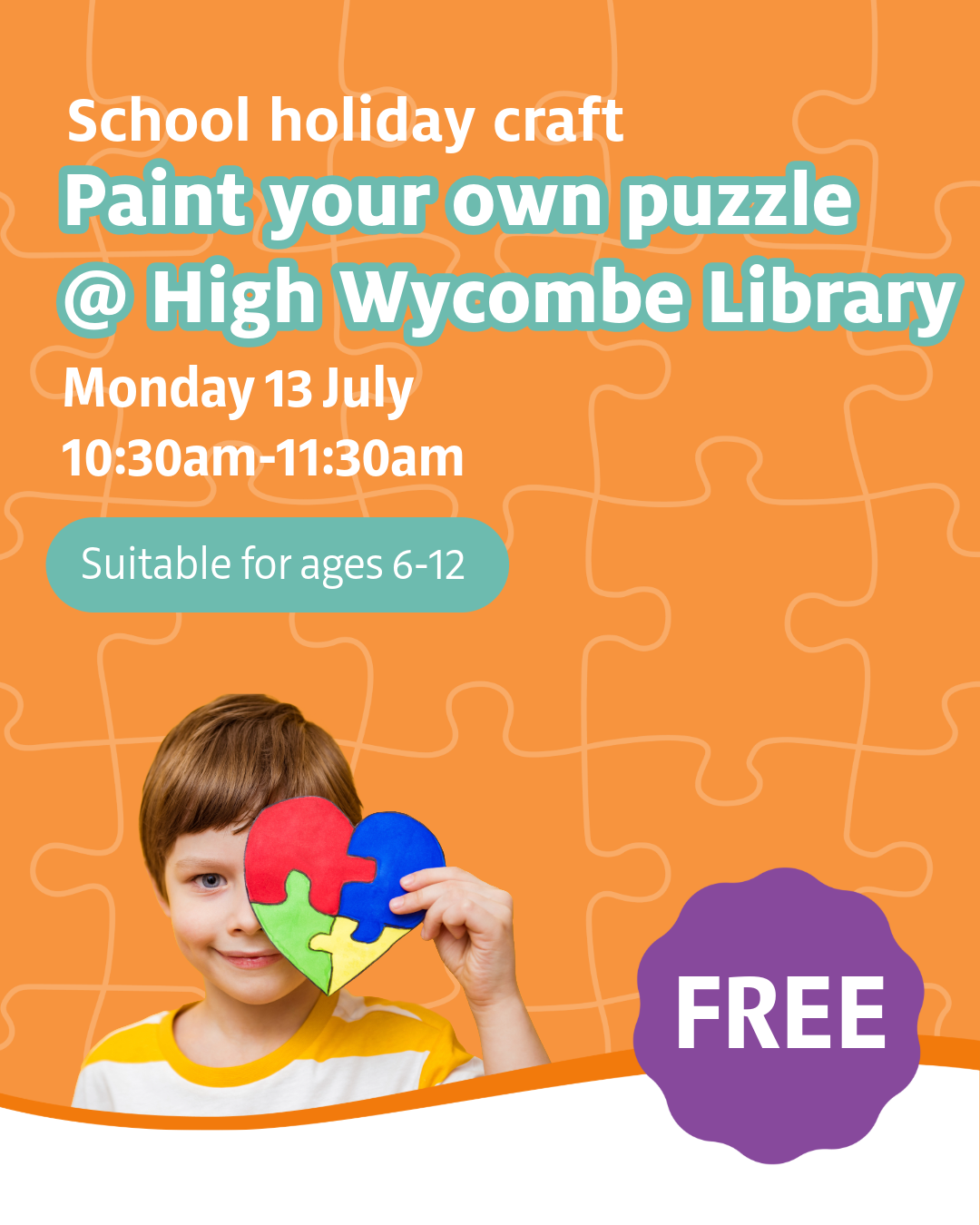 Paint your own puzzle @ High Wycombe Library