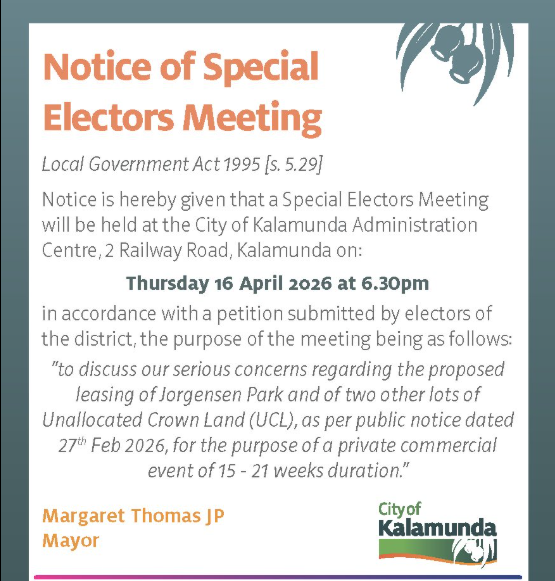 Notice of Special Electors Meeting