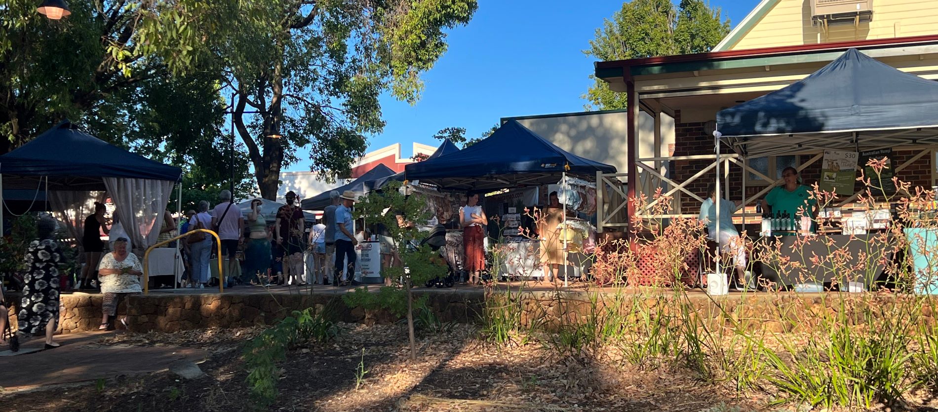 View of Kalamunda Night Markets on Barber Street in 2022