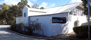 Lesmurdie Hall signage on wall