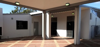 Rear patio at Lesmurdie Hall