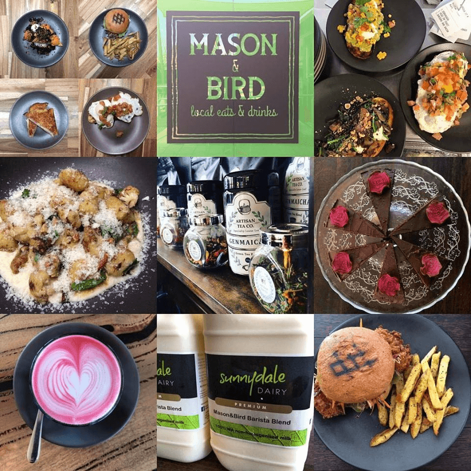 FoodphotocollagefromMasonandBirdcafelocatedatZigZagCulturalCentreinKalamunda