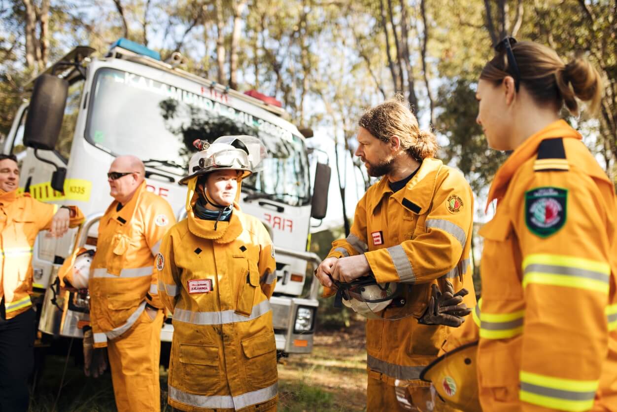 Group of Volunteer Firefighters from Kalamunda Bushfire Brigade 