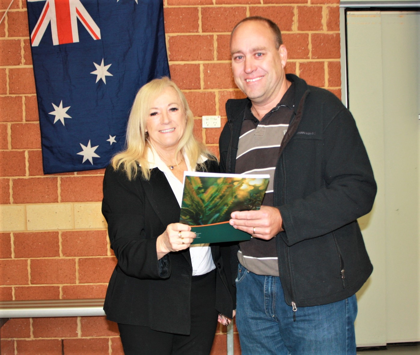 June/July 2021 Local Hero - Jason Turner with Mayor Margaret Thomas