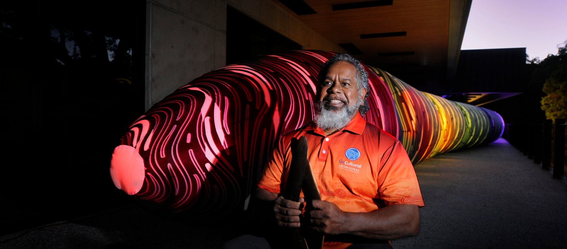 The Wagyl with owner/operator Walter McGuire at the Kalamunda Community Care building located in Kalamunda