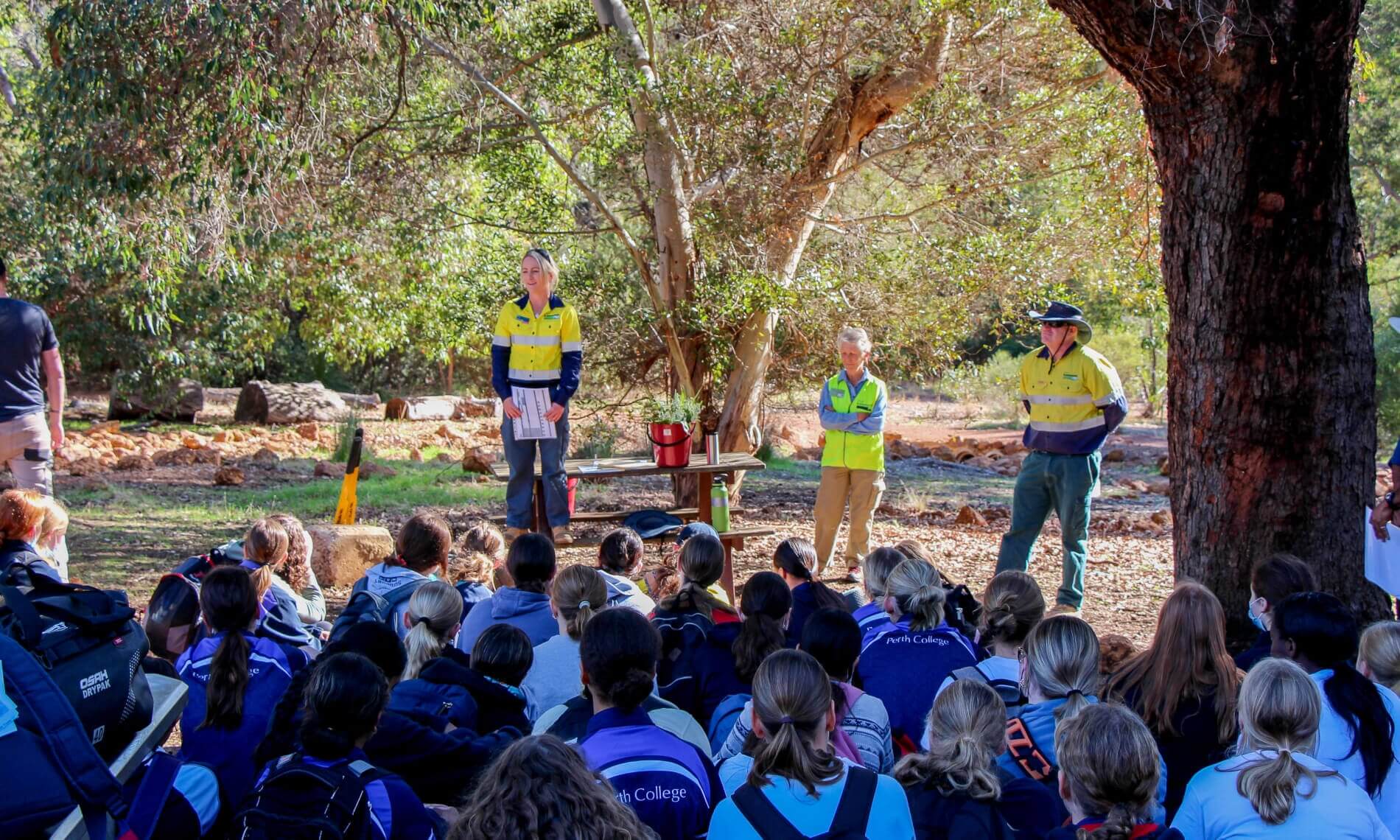 Perth College students at Jorgensen Park in May 2022