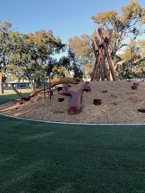 Outdoor play area and fly fox at Lincoln Reserve in Forrestfield