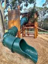 Meloway Reserve Playground tunnel slide Partial view of the Meloway Reserve Playground in Maida Vale