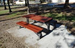 Outdoor seating available at Ollie Worrell Reserve located in High Wycombe