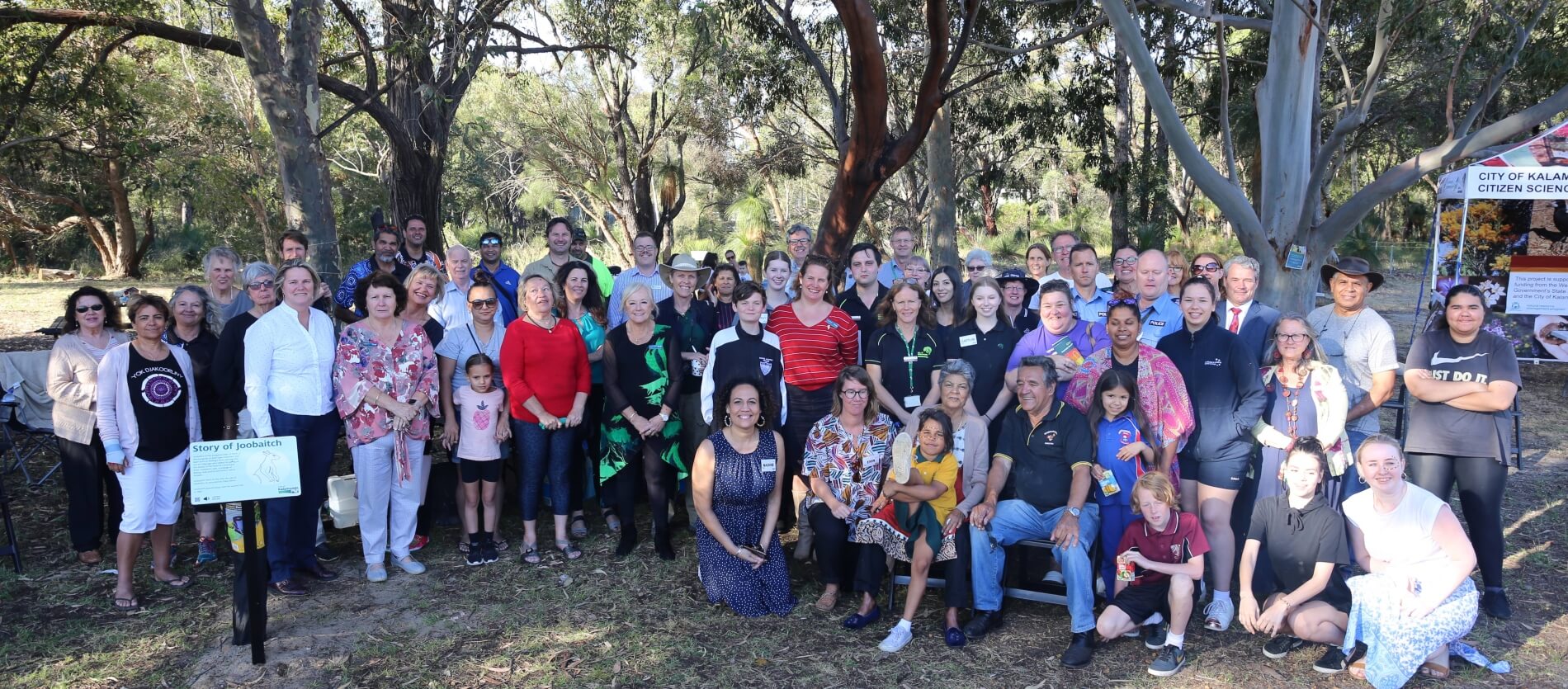 Community and City staff at the Kalamunda Innovate Reconciliation Action Plan launch held at Hartfield Park in Forrestfield on 21 November 2019.