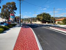 View from left of the Hale Road towards Woolworths Drive