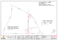 Map of Headingly Road showing location of the Vehicle Message Board circled in red.