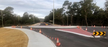 Completed Maida Vale Road Roundabout at Roe Highway - Facing West