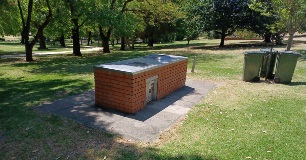 The BBQ facilities to be replaced at the top of Stirk Park