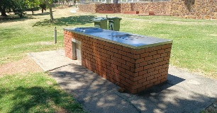 The BBQ facilities to be replaced at the top of Stirk Park