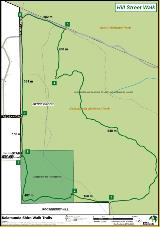 Map detailing Hill Street Walk Trail