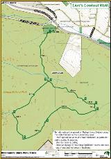 Map detailing Lions Lookout walk trail