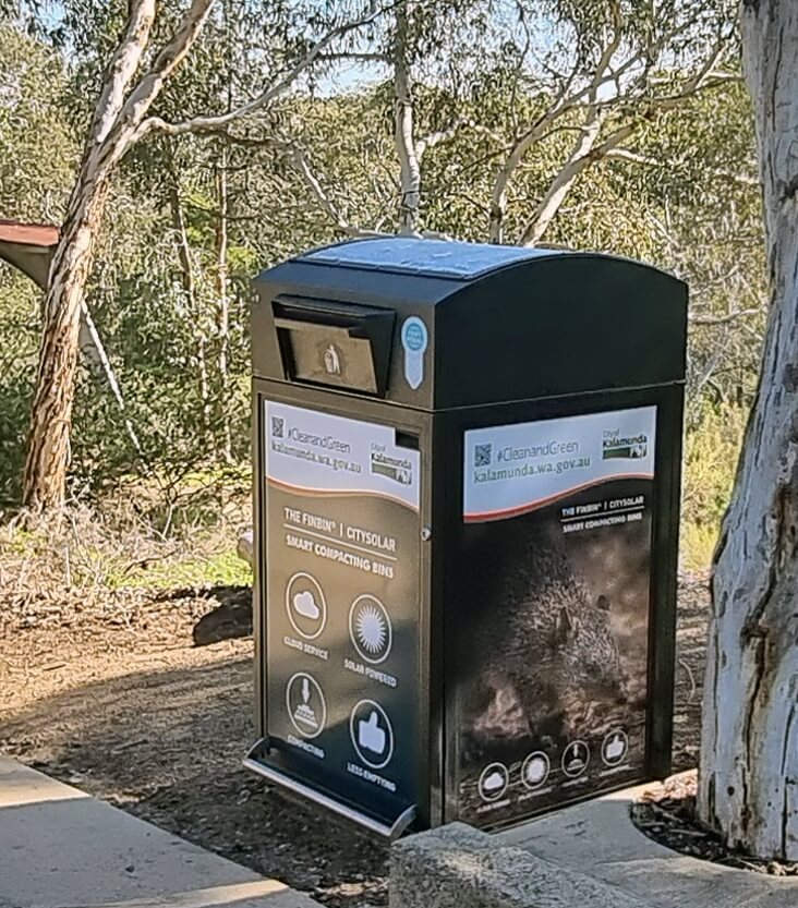 Finbin Waste Bin located at Lesmurdie Falls upper carpark 