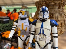 Second Chance reuse community shop display of starship trooper toys