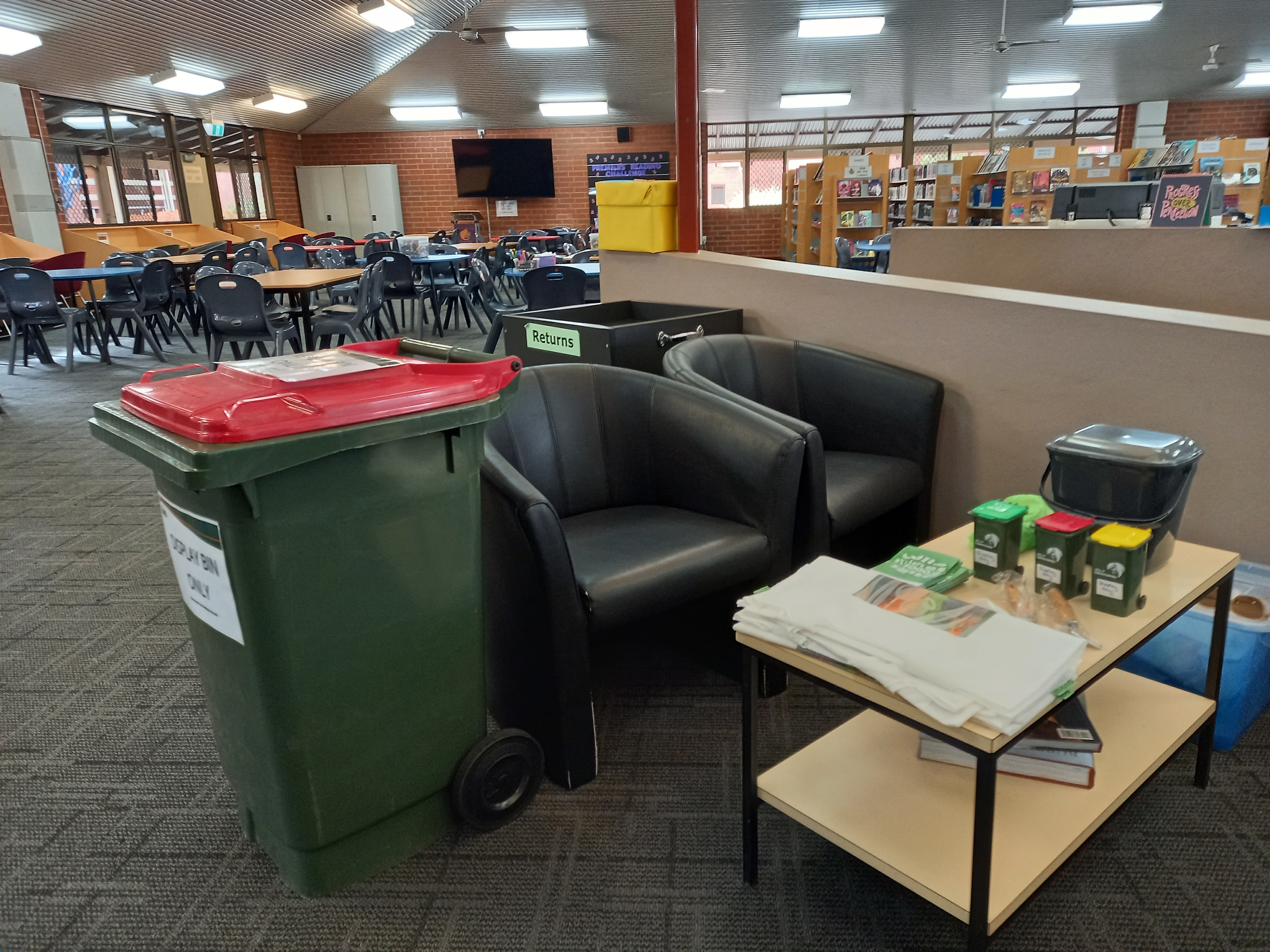 Library waste display
