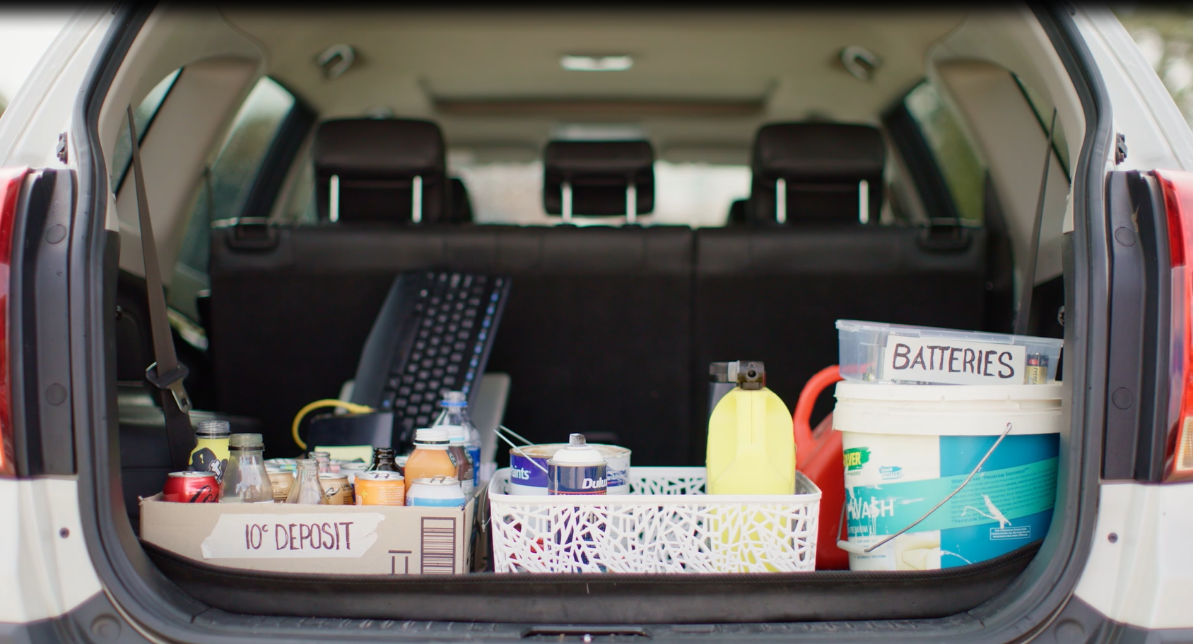 Take items to drop-off in car