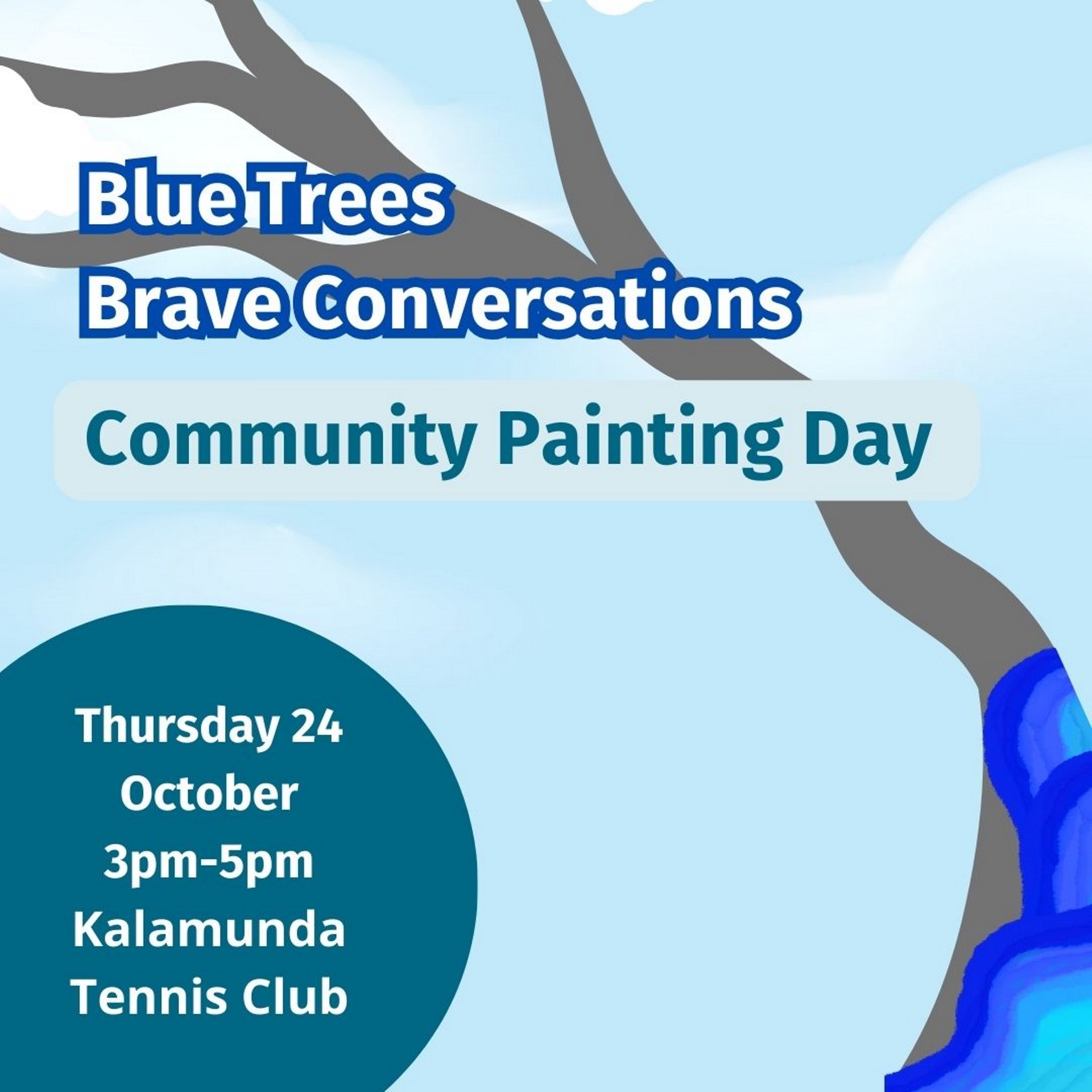 Blue Trees Brave Conversations Community Painting Day