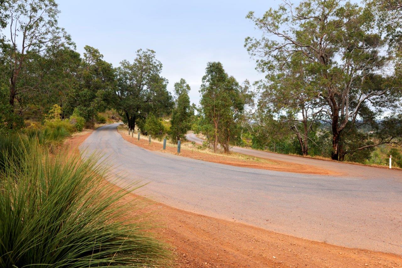 CloseupviewofaZigZagScenicRoadcorner